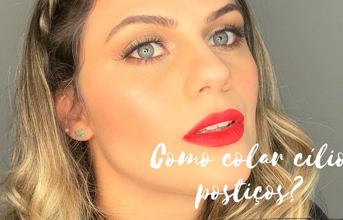 CÍLIOS POSTIÇOS, CONTORNO E BOCA VERMELHA [ MAQUIAGEM CLASSICA PARA FESTA ]