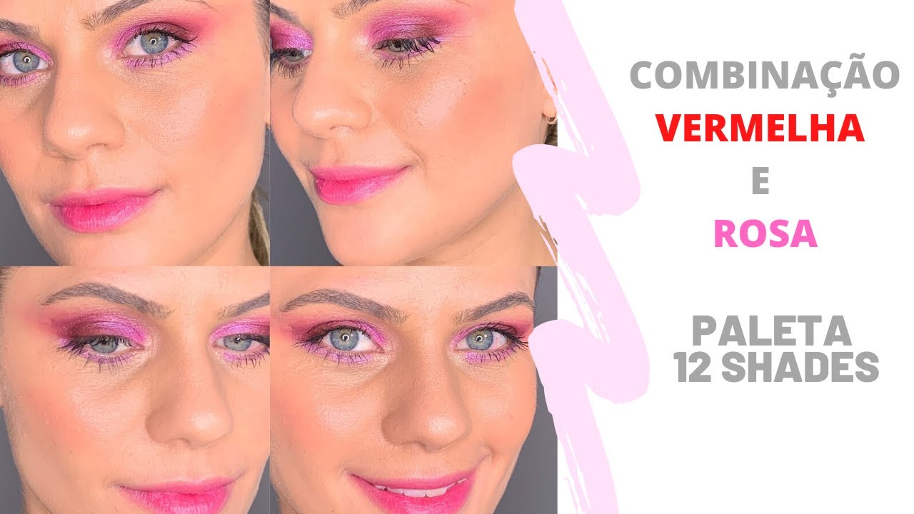 COMO FAZER MAKE COLORIDA ? Combinação de VERMELHO com ROSA