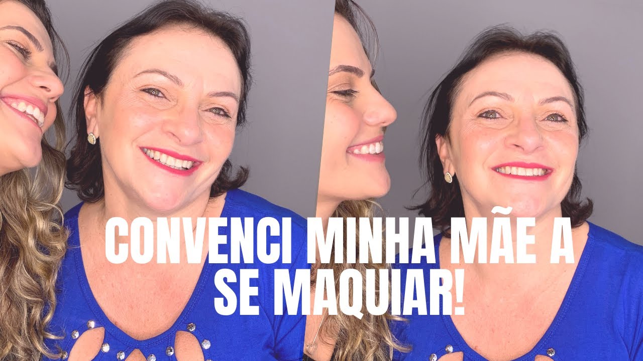 CONVENCI MINHA MÃE A SE MAQUIAR !!!!