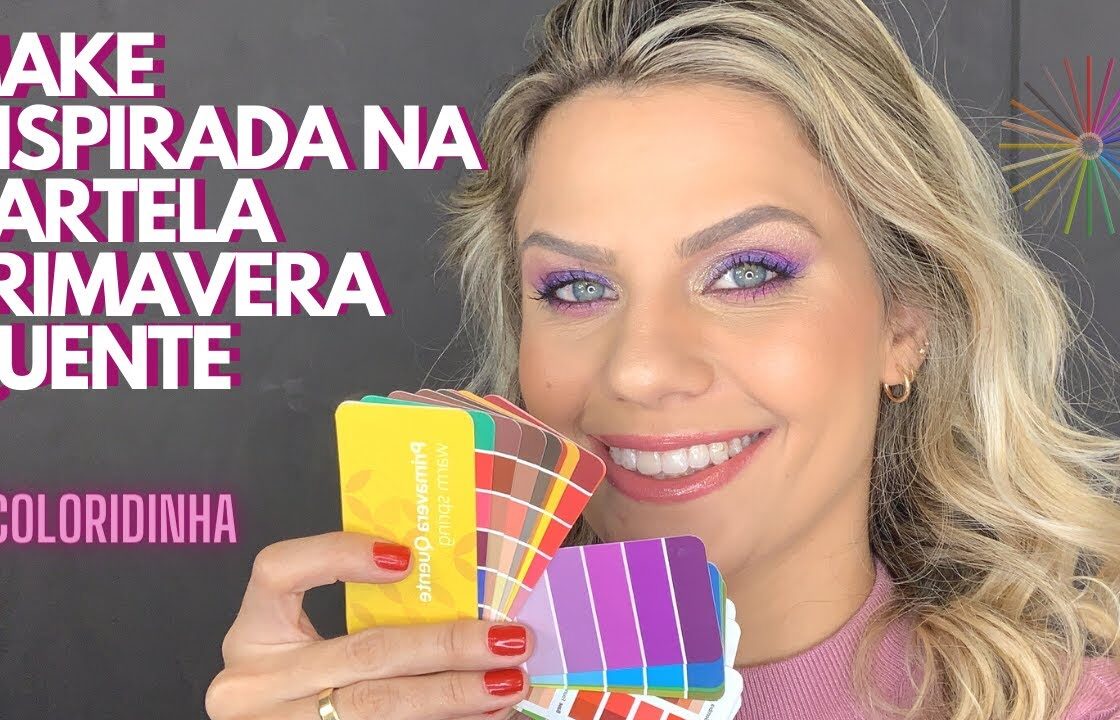 MAKE COLORIDA inspirada na CARTELA PRIMAVERA QUENTE - ANÁLISE DE COLORAÇÃO PESSOAL BÁ FALCO