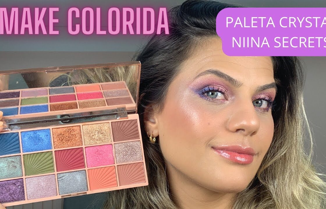 MAKE COLORIDA usando a PALETA CRYSTAL da NIINA SECRETS | MAKE INSPIRADA na CARTELA PRIMAVERA QUENTE