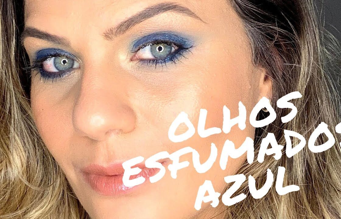 MAKE OLHOS ESFUMADOS AZUL [ DICA DE UM PRODUTO INCRÍVEL NESSA MAKE ]
