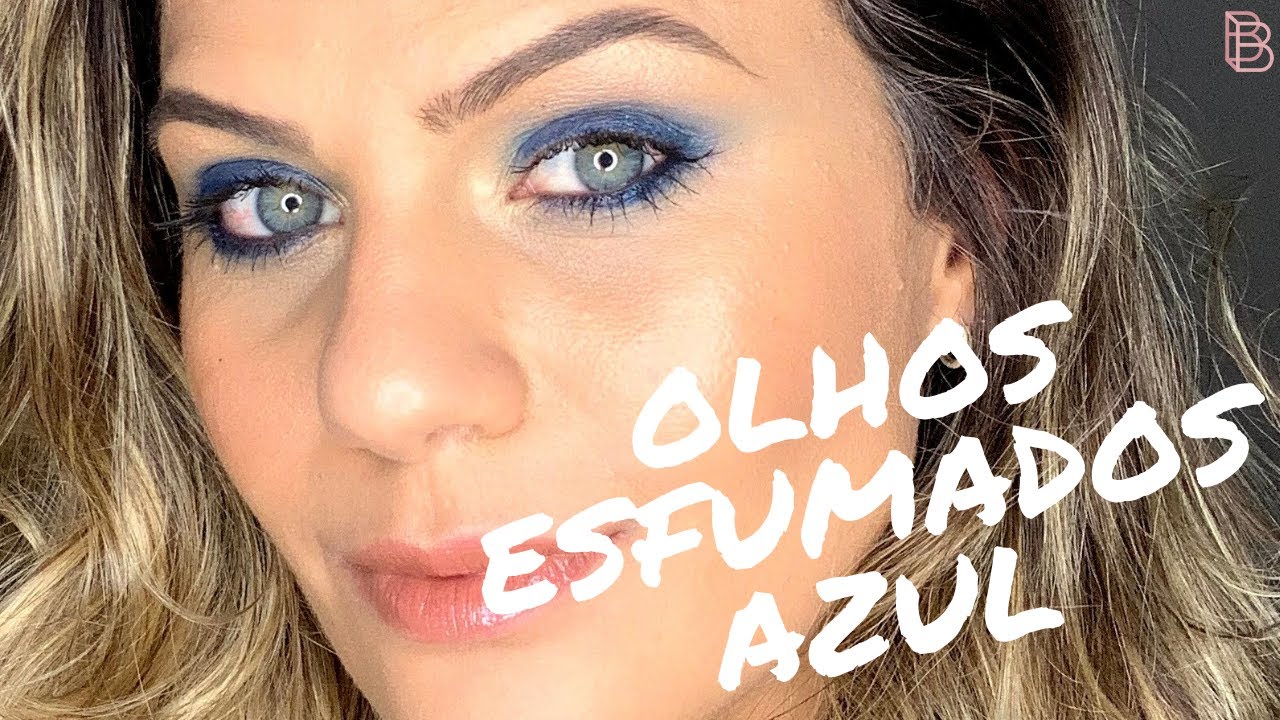 MAKE OLHOS ESFUMADOS AZUL [ DICA DE UM PRODUTO INCRÍVEL NESSA MAKE ]