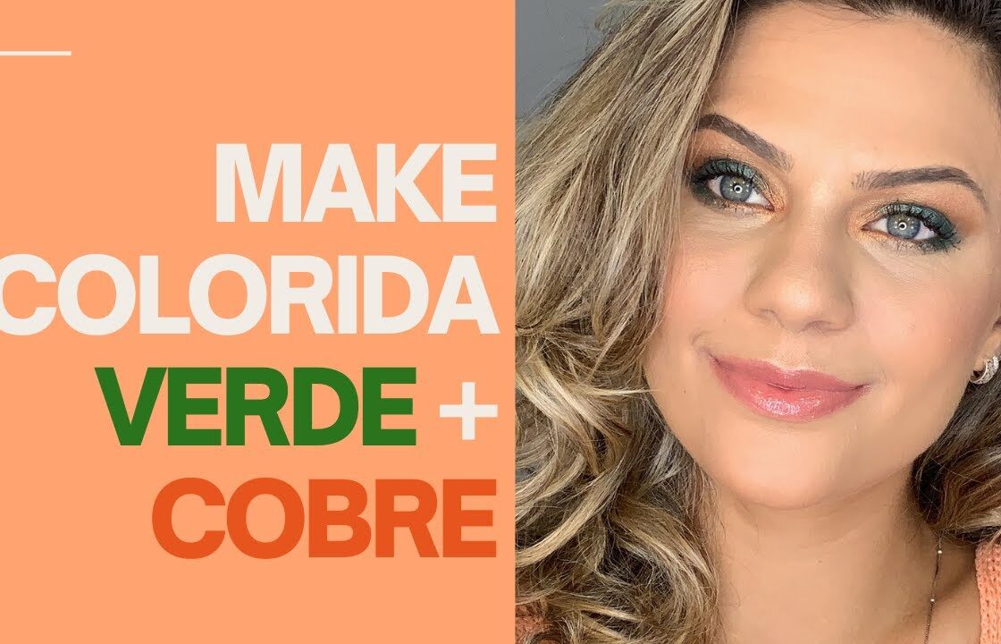 MAQUIAGEM COLORIDA [ VERDE + COBRE ]