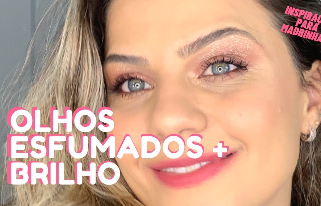 OLHOS ESFUMADOS com BRILHO | usei a sombra líquida #shine&glowmarisaad